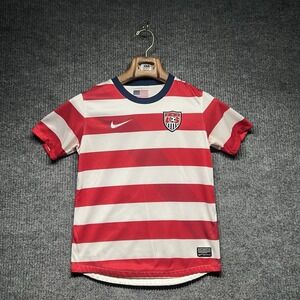 Nike USA USMNT Waldo Home Jersey 2012 Youth Medium Red White Striped RARE